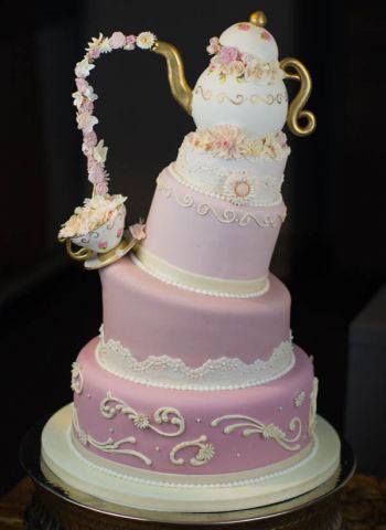 teapot wedding cake
