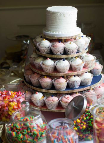 wedding cake cupcakes