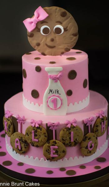 Milk and Cookies Birthday Cake