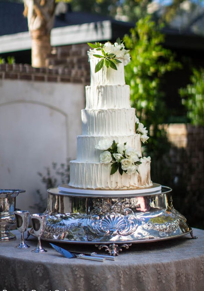 Textured White Buttercream Wedding Cake